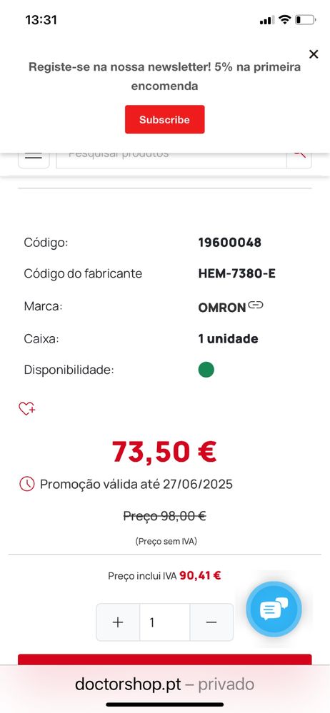 Medidor de tensão arterial OMRON digital automatico modelo M6 confort