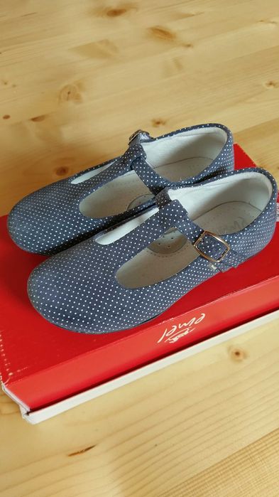 eleganckie granatowe balerinki półbuty Emel roz 27