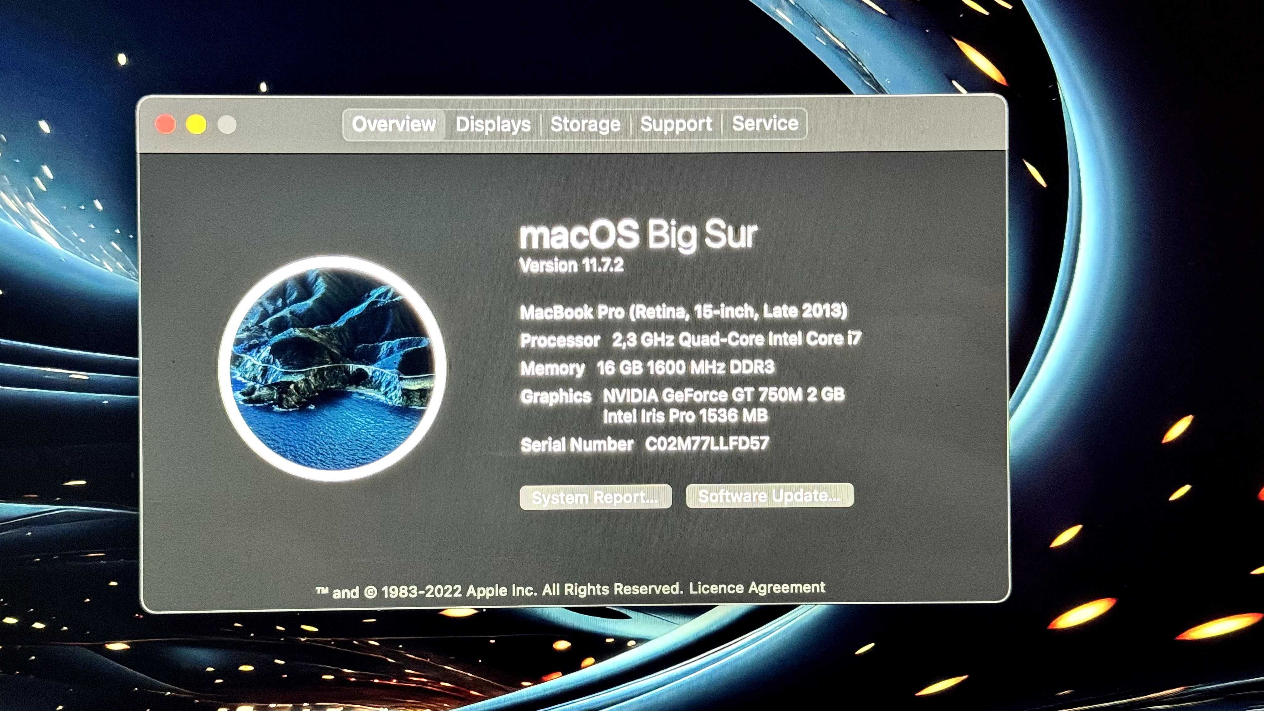 Macbook Pro 15 cali 16GB RAM Dysk 512 GB (Late 2013)