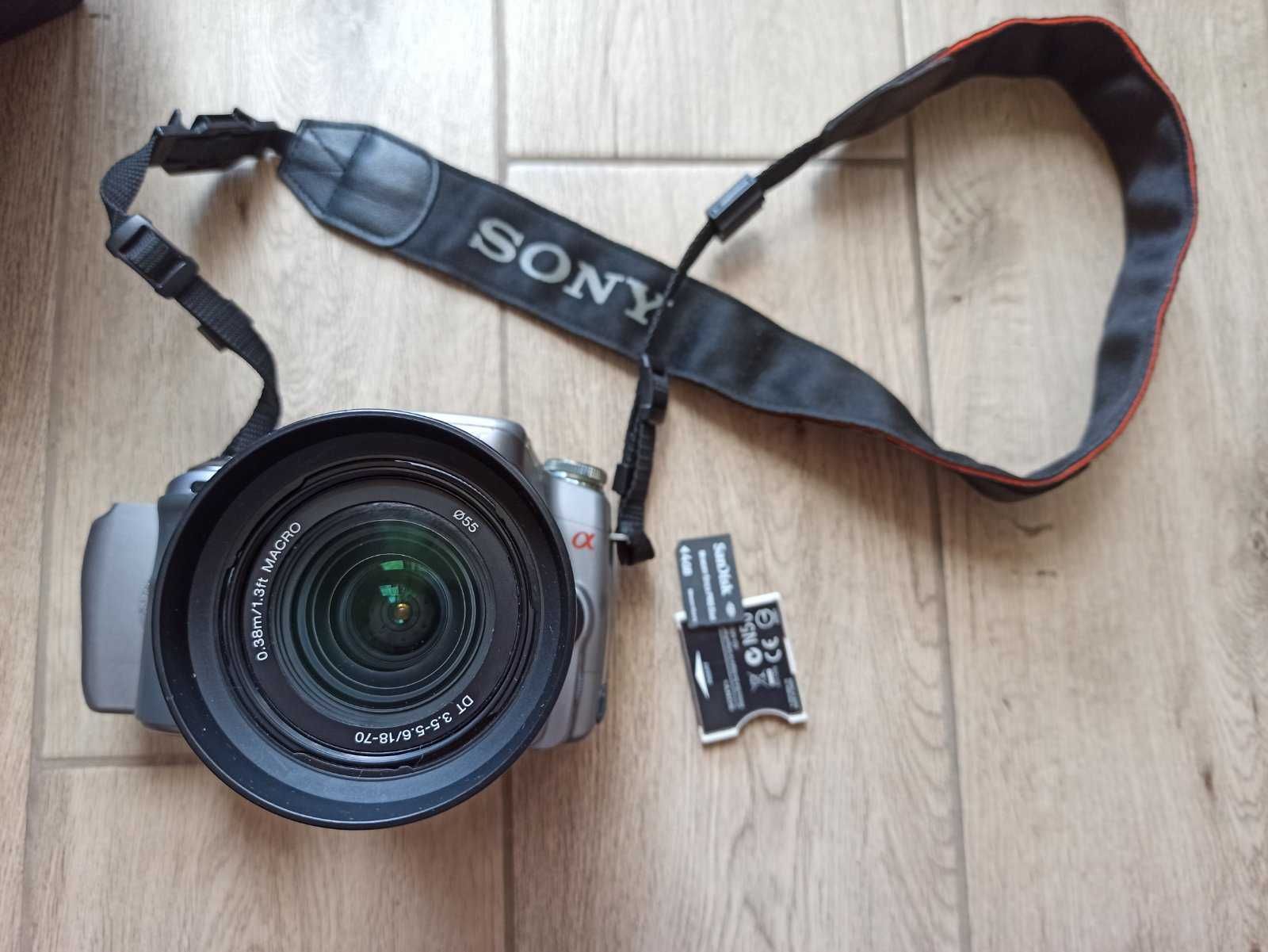 Зеркальный фотоаппарат SONY DSLR a100 + фотовспышка
 SONY + сумка