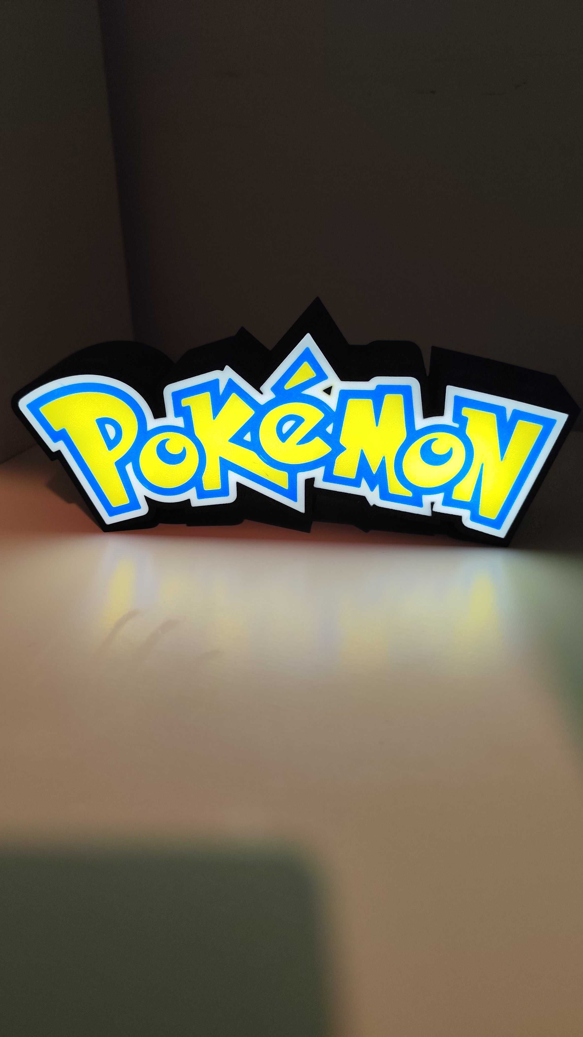 Luminária LED Logo Pokémon -Lightbox Decorativa Perfeita para Fãs NOVA