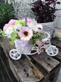 Kwiaty mydlane rowerek