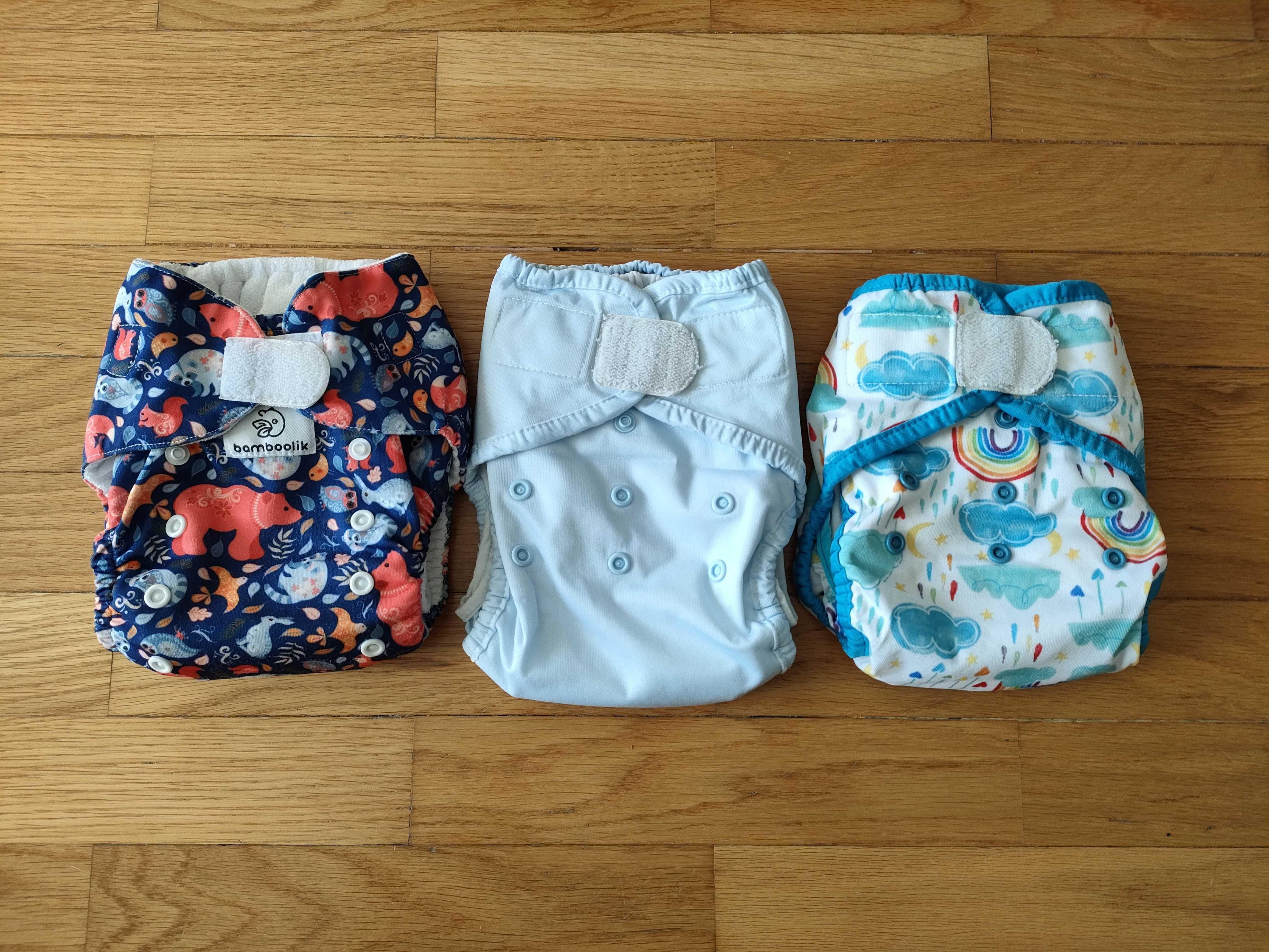 Fraldas reutilizáveis de bolso (fibras naturais) Thirsties e Bamboolik