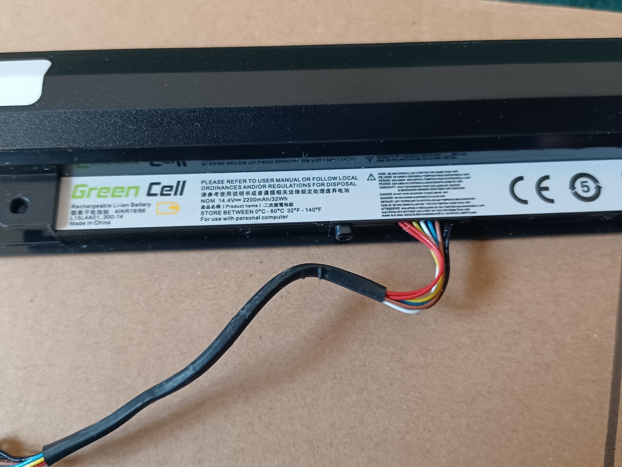 Bateria Green Cell L15L4A01 do laptopa Lenovo Ideapad uszkodzona