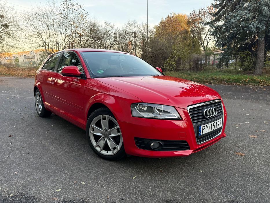 Audi A3 3-drzwiowe Audi A3 LIFT 1.6 MPI 2009 czerwony klimatronik