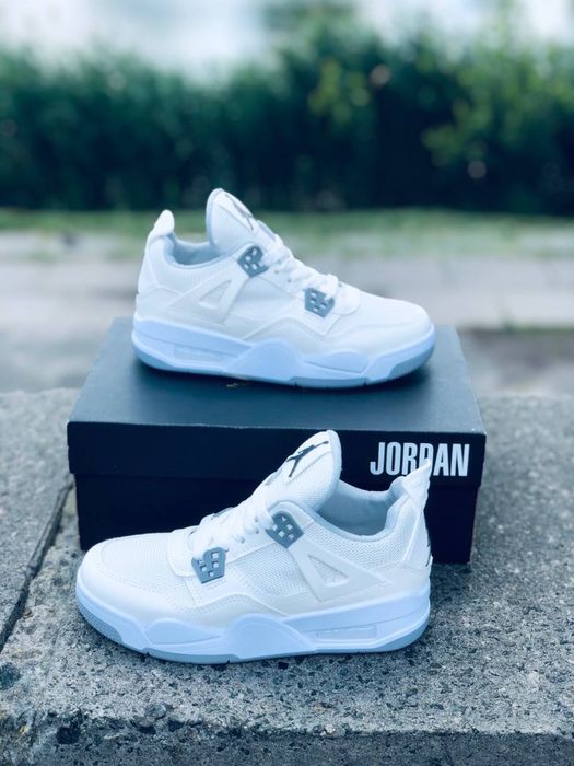 Кроссовки летние Nike Air Retro Jordan 4 white кросовки Найк Джордан 4