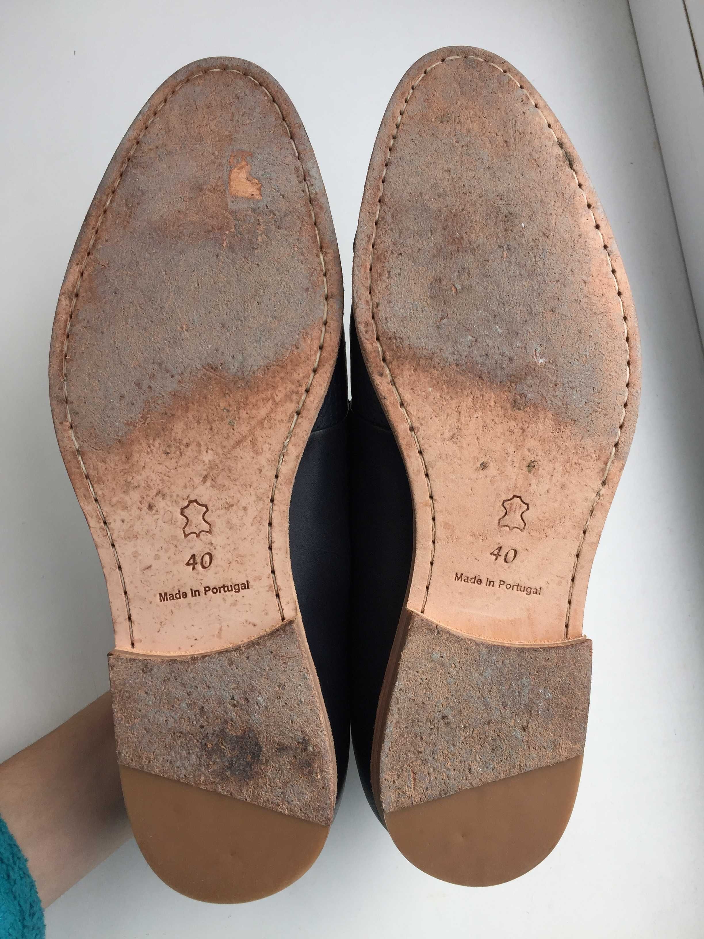 Чоловічі шкіряні туфлі COS 40-41 р. кожаные туфли