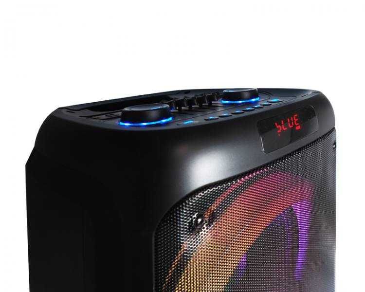 Głośnik bluetooth LTC 2x8`` 400W, 2 mikrofony i pilot USB/SD/AUX