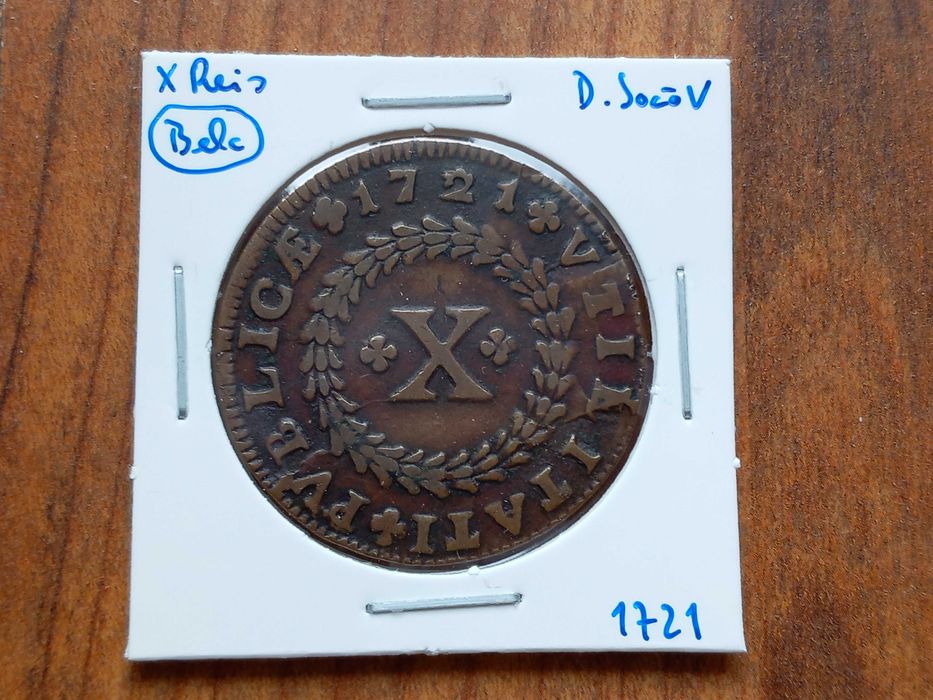 Moeda X Reis 1721 D. João V  - Excelente!!!