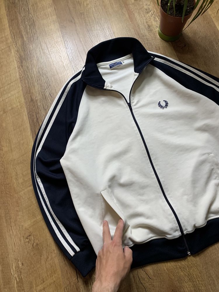 Мужская винтажная олимпийка Fred Perry с лампасами