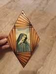 Stary obrazek Maryja drewniany Matka Boska Maria Bozia