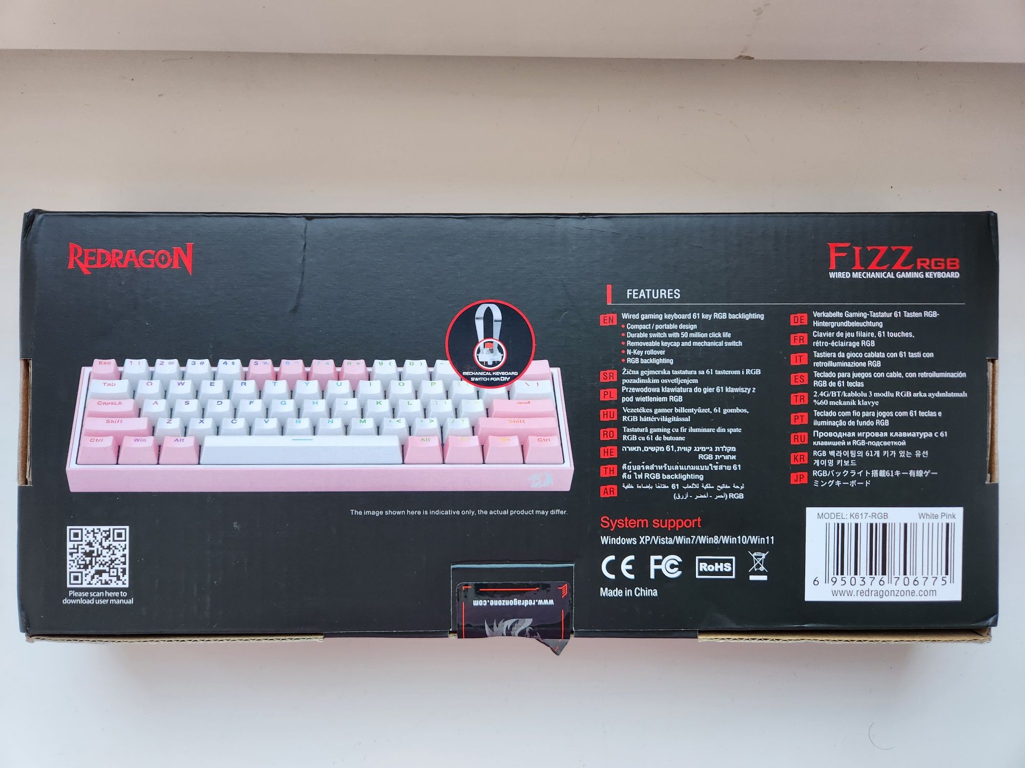 Механічна клавіатура Redragon FIZZ K617 60