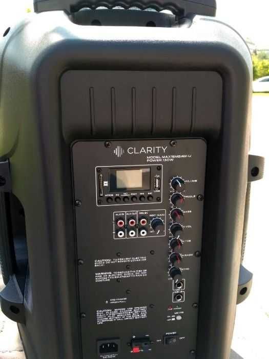 Автономная колонка Clarity MAX15MBAW-U, новая, 2 микрофона - гарантия