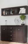 Komplet mebli KOEN Black Red white  kolor WENGE