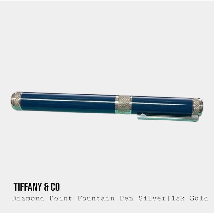 Срібна Ручка Tiffany & Co. Diamond Point • Silver|18K Gold • RP €1800