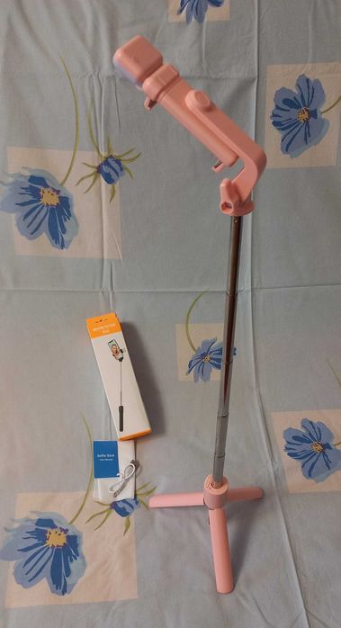 Селфи-палка (селфи палка), штатив для телефона R1S + свет