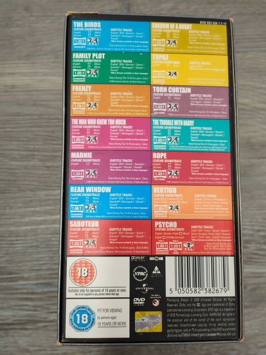 Alfred Hitchcock box (14 filmes, dvd's)