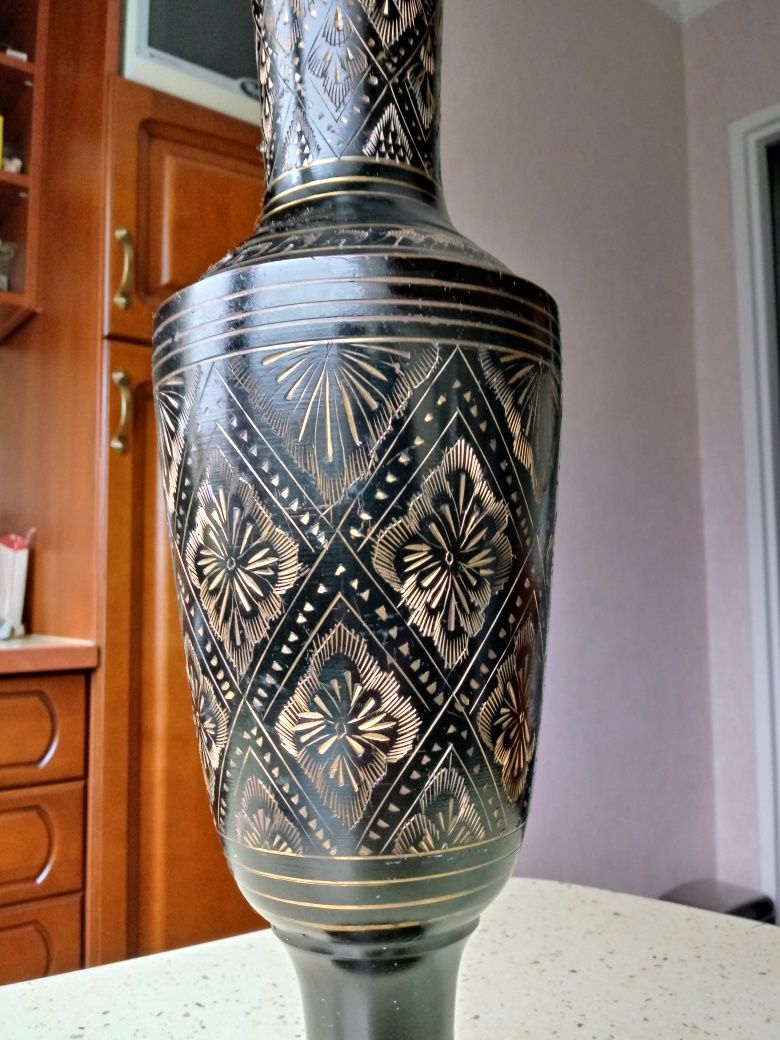 Śliczny wyjątkowy Wazon /Mosiężny.