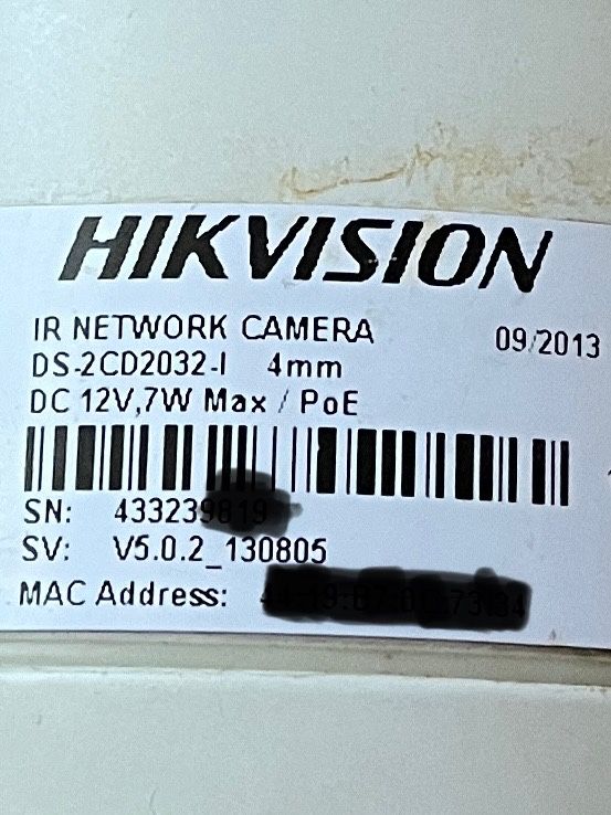 IP камера Hikvision DS-2CD2032-I (3.0 Mp, PoE)