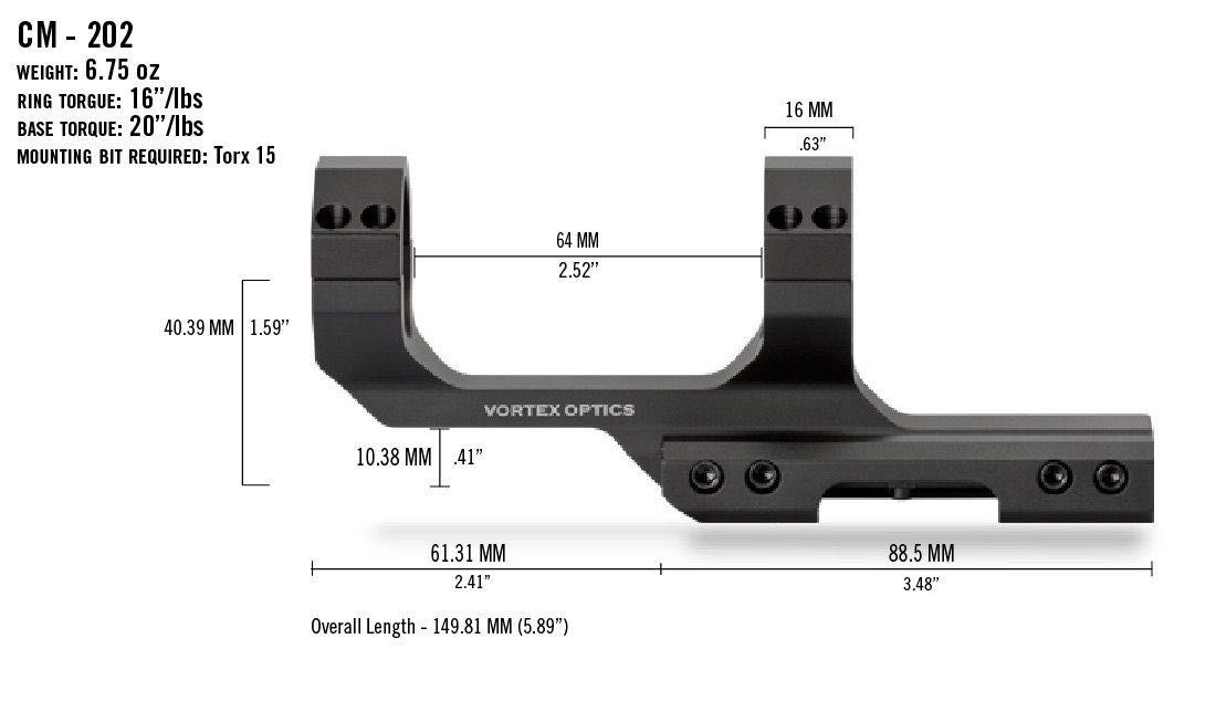 Моноблок Кріплення для прицілу Vortex Cantilever Mount 30mm 2