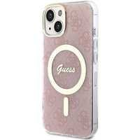 Etui Guess Iml 4G Magsafe Na Iphone 15 / 14 / 13 - Różowe