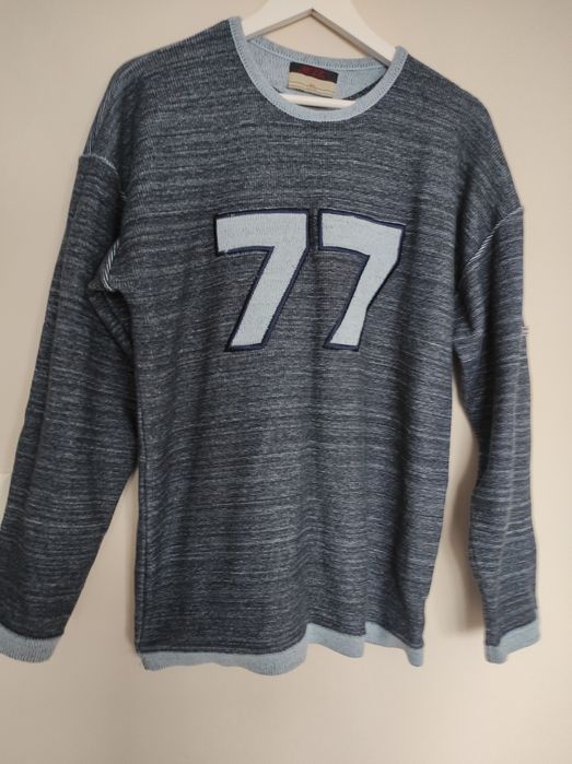 Sweter męski dekolt okrągły, dzianina r.xl