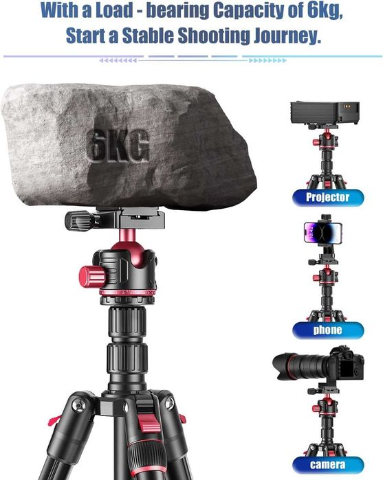 Profesjonalny statyw do aparatu, 173 cm, przenośny statyw 173 cm