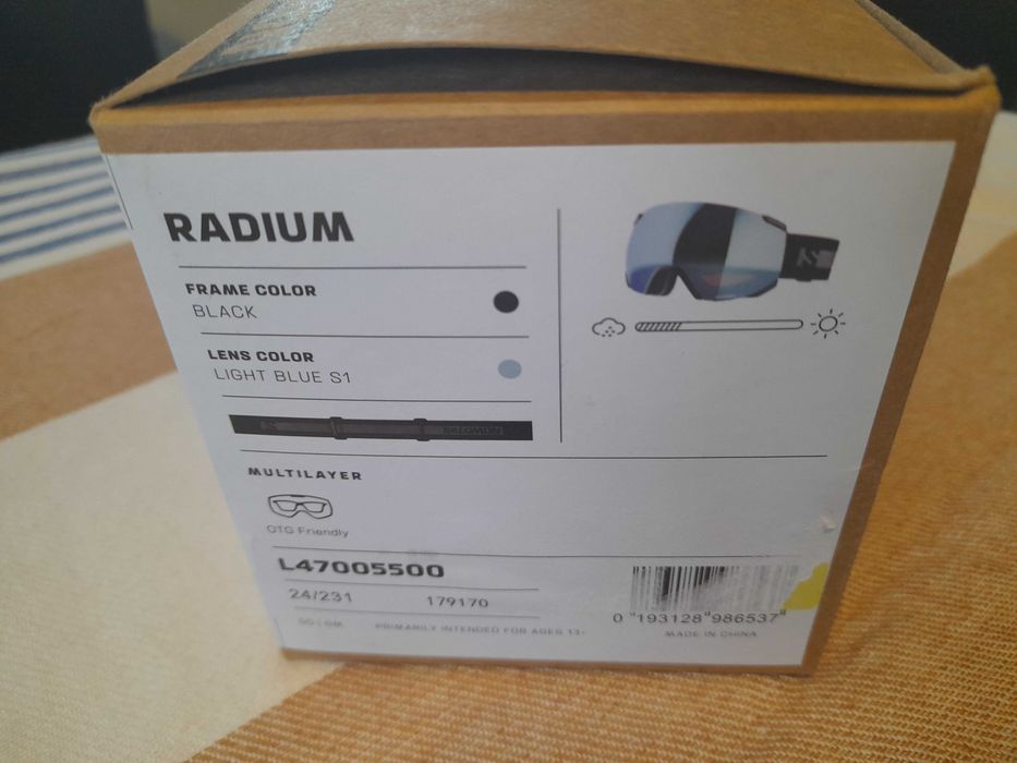 Gogle narciarskie SALOMON RADIUM Frame Black light blue S1