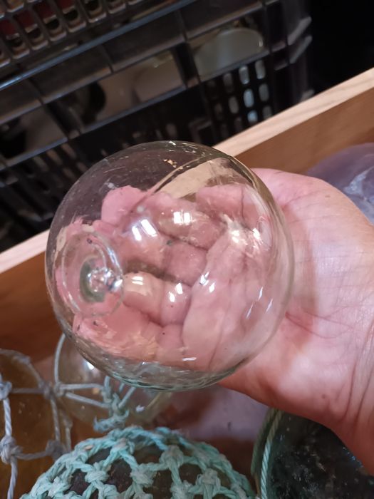 Boias de pesca antigas em vidro soprado