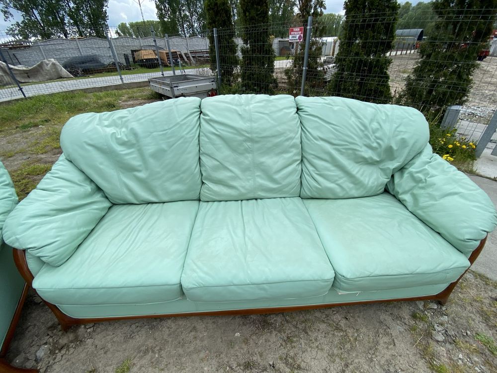Skórzany Komplet sofa fotel 3+1