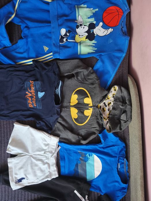 Zestaw ubrań Adidas, Ralph Lauren bluza dresy t-shirt r.98