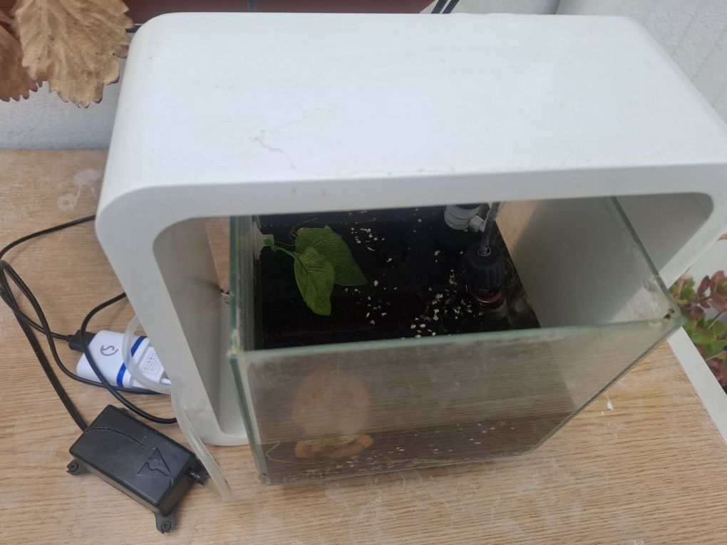 Aquario cubo branco