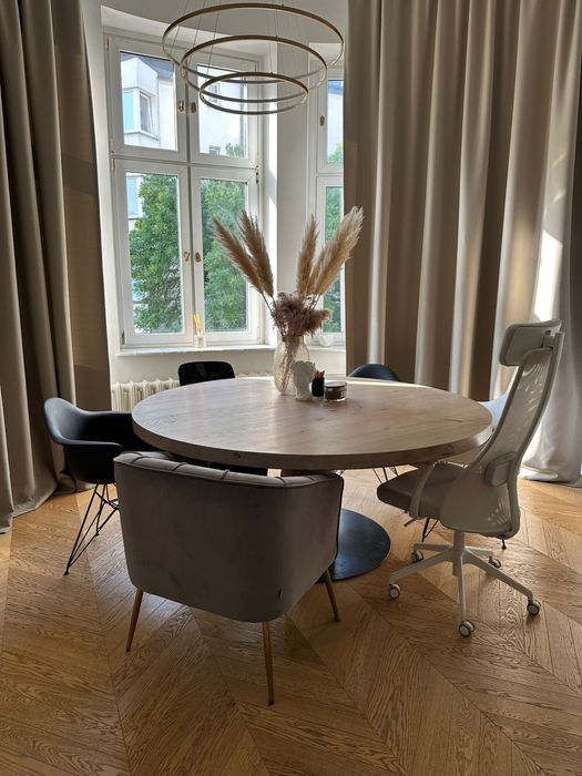 Stół drewniany dębowy okrągły robiony pod zamowienie