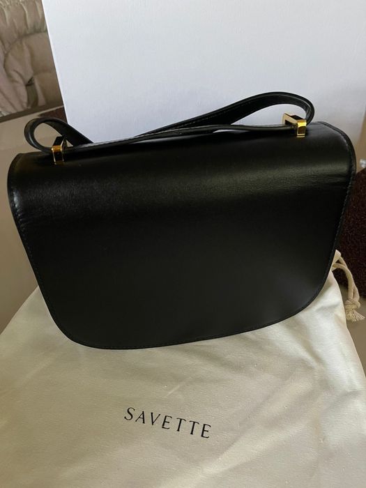 Італійська сумка Savette шкіряна чорна