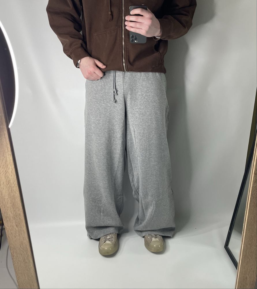 Широкі сірі спортивки Baggy Sweatpants штани широкие серые беггі