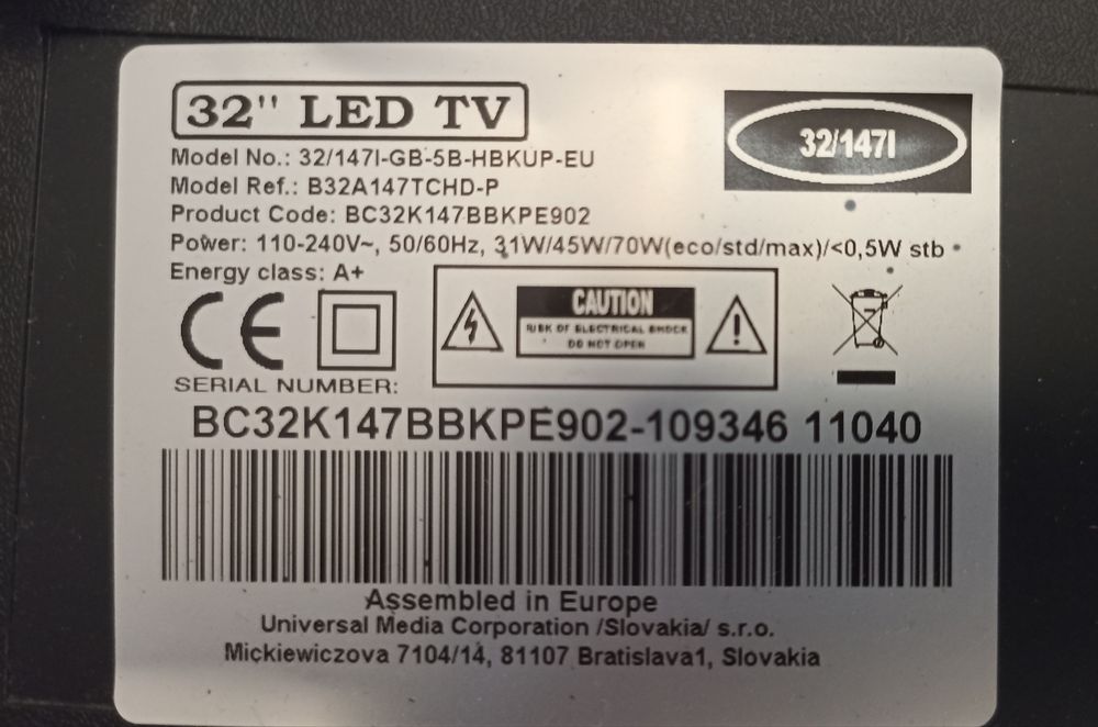 Televisão Blaupunkt mod: 32/147i