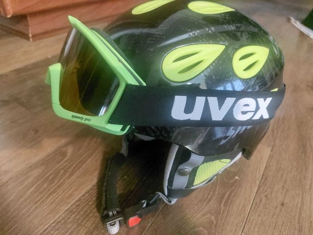 Kask narciarski ALPINA 54-57cm + gogle UVEX