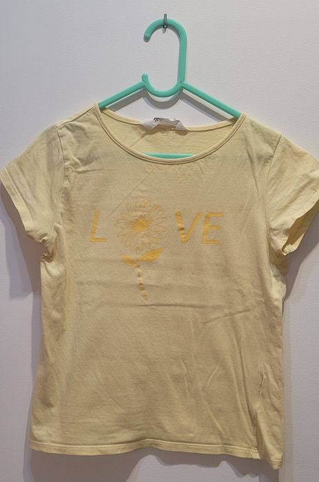 Tshirt koszulka żółta hm 122/128