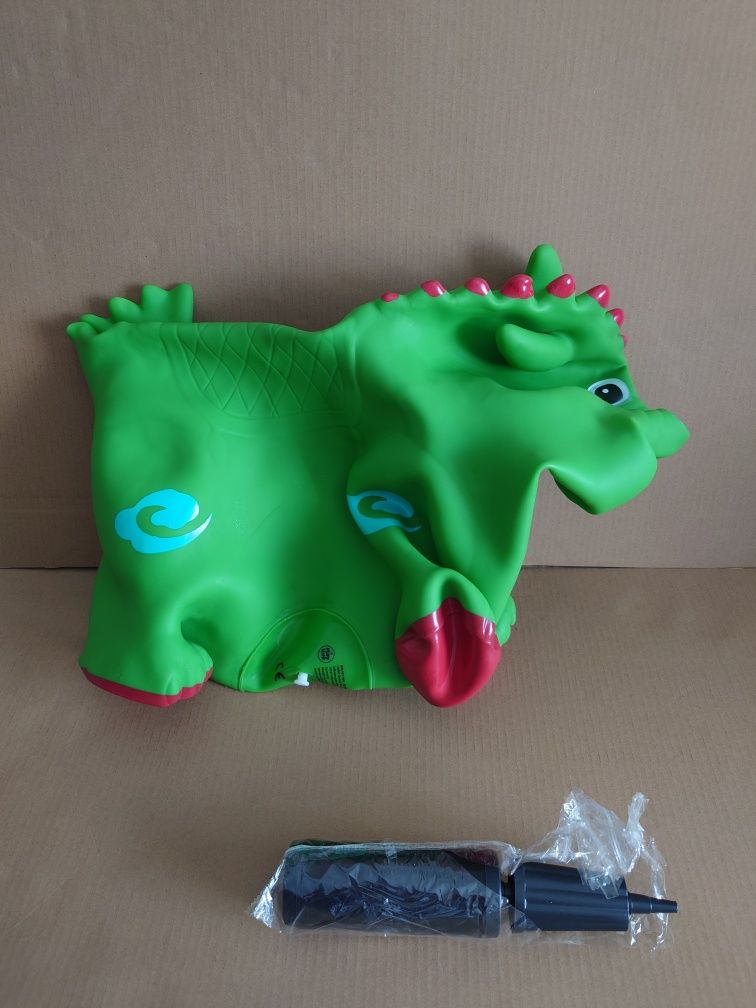 Skoczek gumowy Dinozaur dla dzieci do skakania Nowy dmuchany z pompką