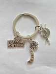 Metalowy brelok do kluczy knitting