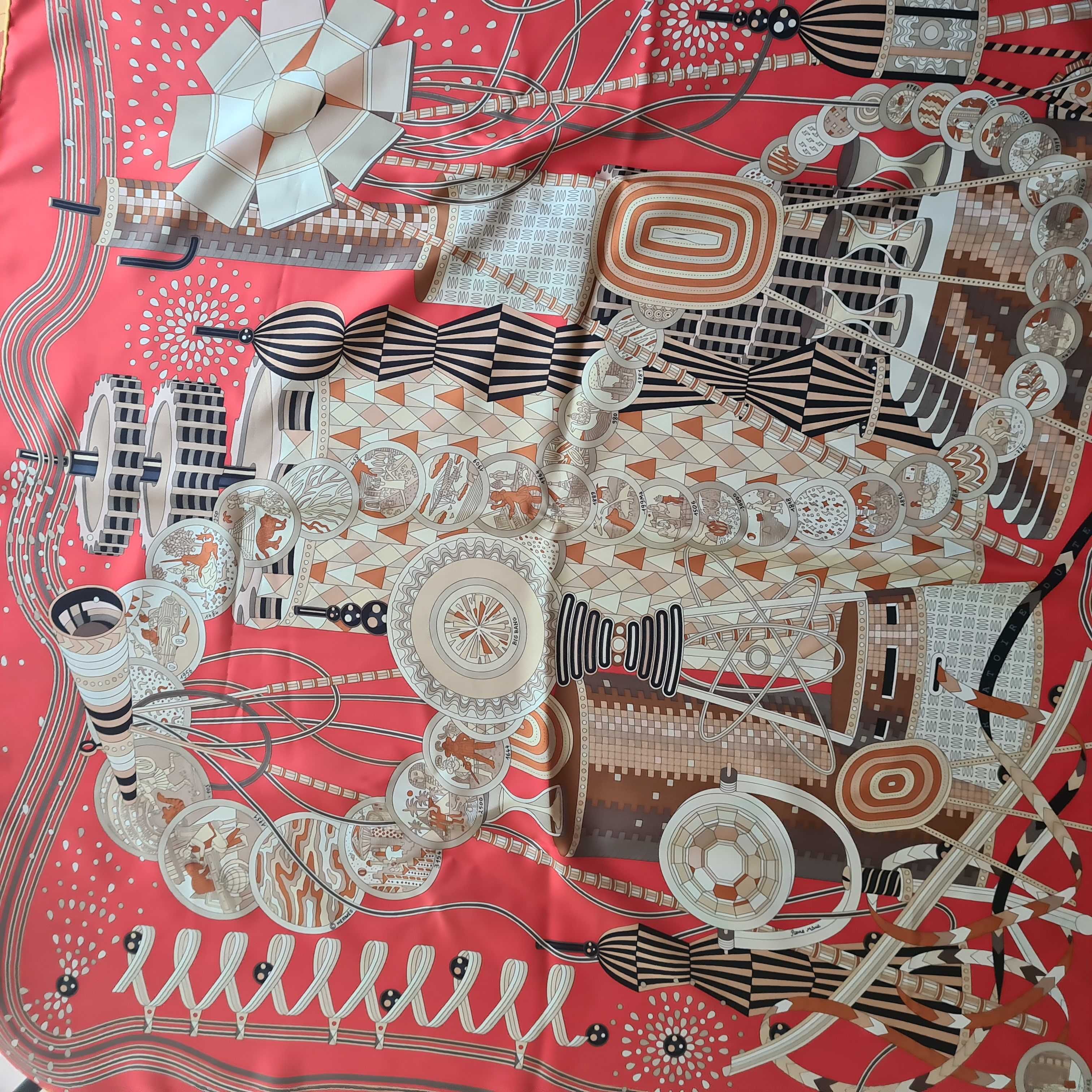 Apaszka artysta Pierre Marie marki Hermes 90 X 90 cm.