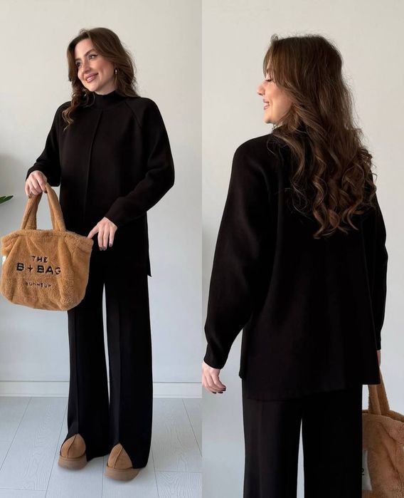 Стильний  теплий жіночий костюм двійка з ангори.42-44,46-48,59-52