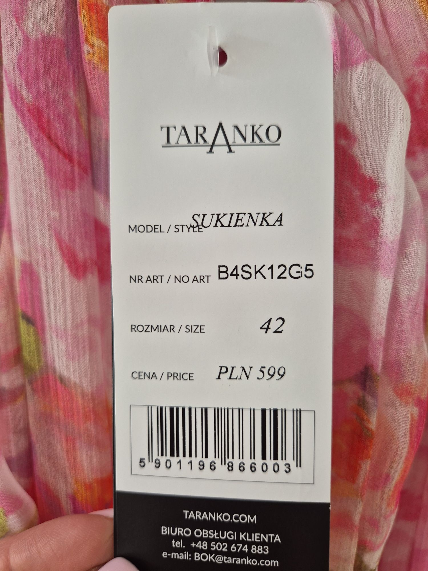 Długa letnia zwiewna sukienka Taranko rozm 42 NOWA