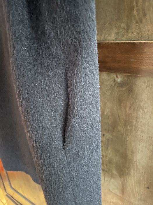 Czarny płaszcz wełniaby Bialcon alpaka i wełna owcza r.36-38