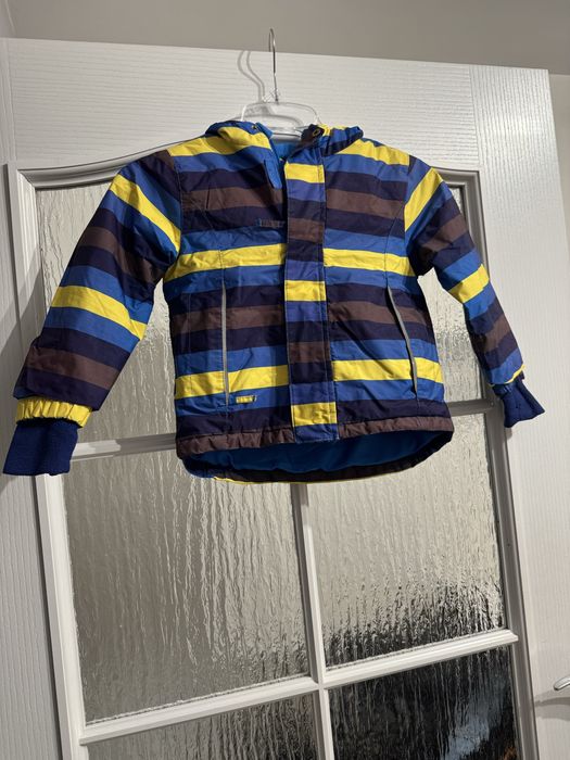 Dziecięca kurtka zimowa w paski