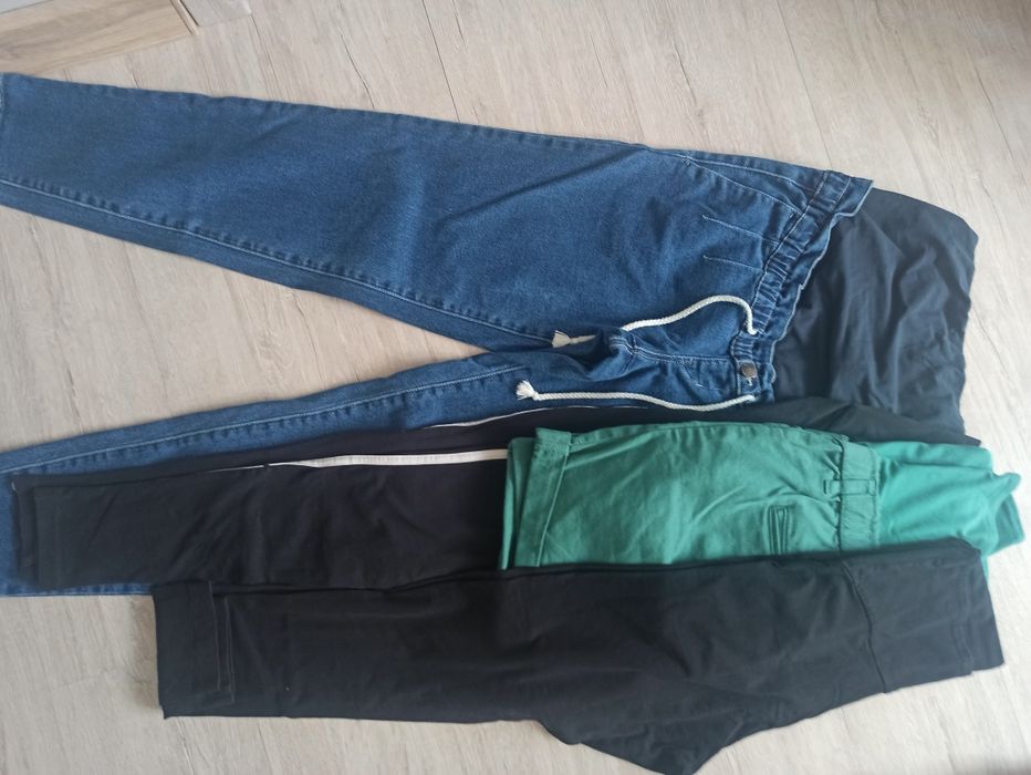 Ubrania ciążowe Bonprix jeansy szorty legginsy spódniczka M 38 zestaw