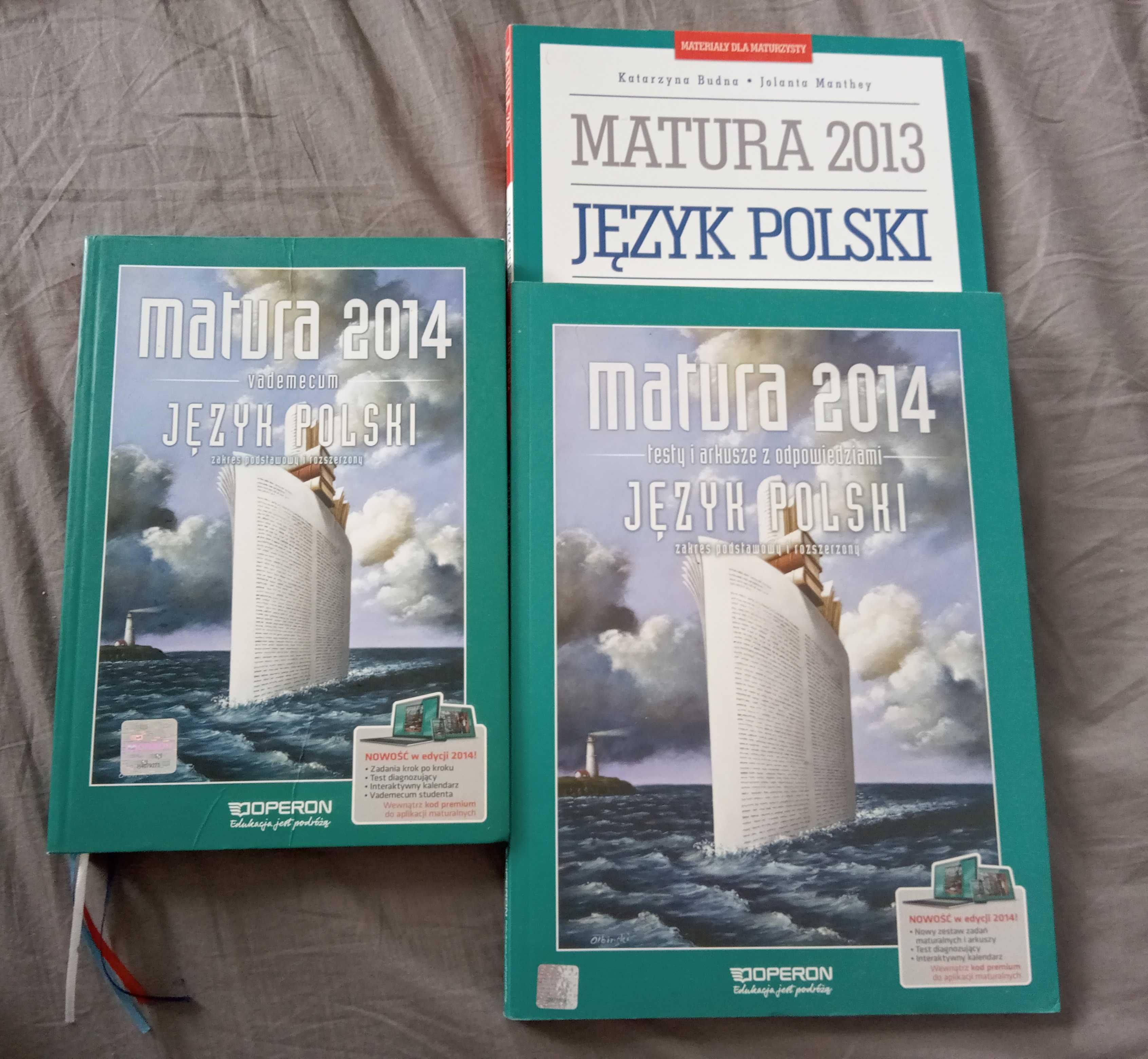 Matura 2014 język polski Operon vademecum i testy arkusze z odpow