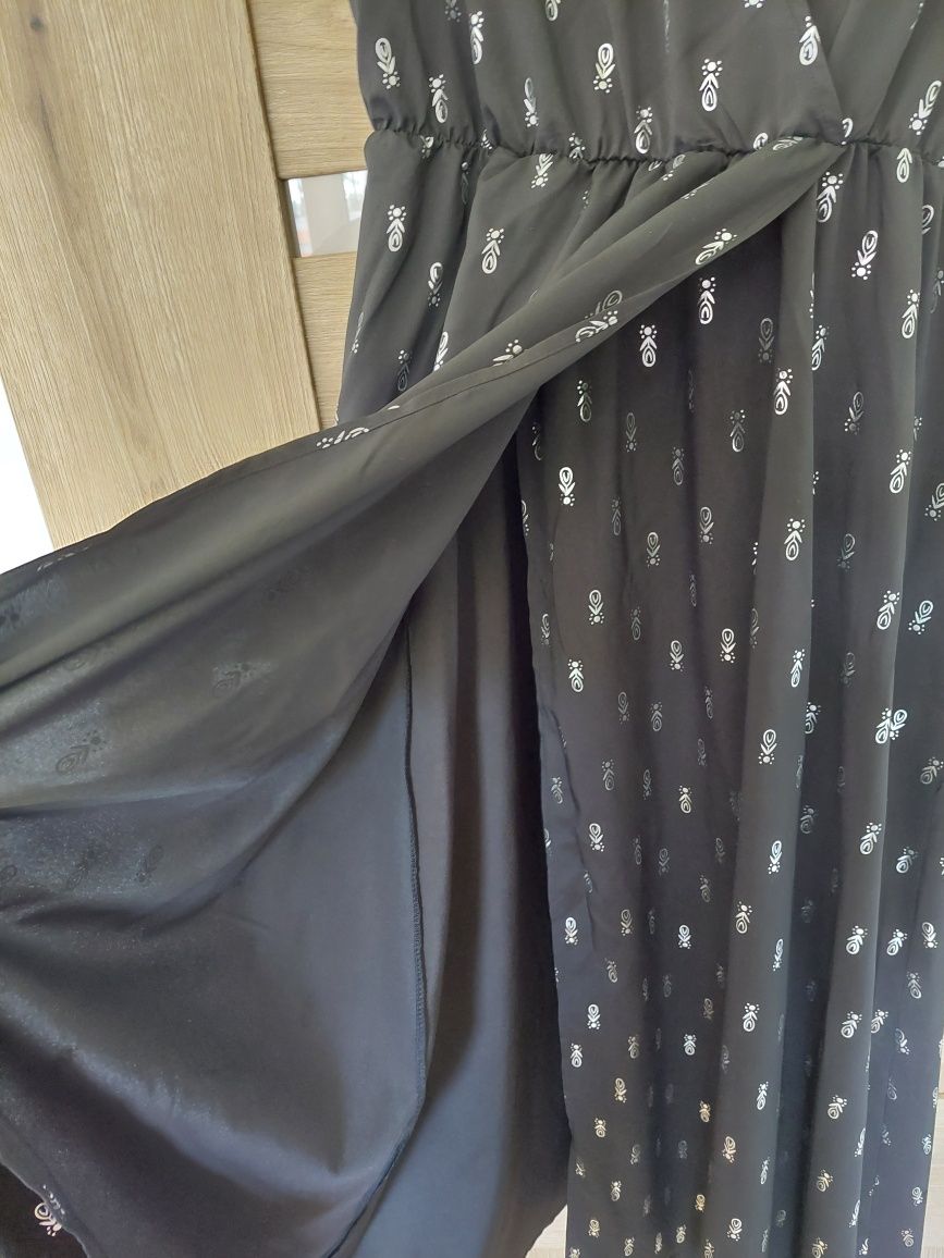 Letnia czarna sukienka maxi XXL- nowa bez metki