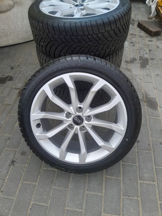 Jak nowe oryginalne 18calowe koła zimowe audi A4 b9 Goodyear 2023 8mm