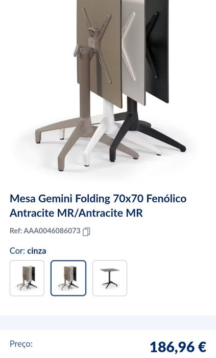 Conjunto Cadeiras GABER Prodige + mesa dobravel